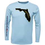 UCF Black and Gold Freshwater Born Men's Long Sleeve UPF 50+ Dry-Fit Shirt