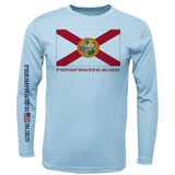 Florida Flag Freshwater Born Boy's Long Sleeve UPF 50+ Dry-Fit Shirt