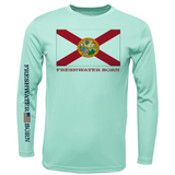 Florida Flag Freshwater Born Boy's Long Sleeve UPF 50+ Dry-Fit Shirt