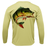 Miami, FL Freshwater Born Peacock Bass Men's Long Sleeve UPF 50+ Dry-Fit Shirt