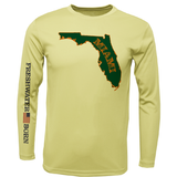 Miami Orange and Green Freshwater Born Boy's Long Sleeve UPF 50+ Dry-Fit Shirt