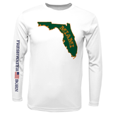 Miami Orange and Green Freshwater Born Boy's Long Sleeve UPF 50+ Dry-Fit Shirt