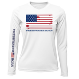 Michigan Freshwater Born SUP Flag Women's Long Sleeve UPF 50+ Dry-Fit Shirt