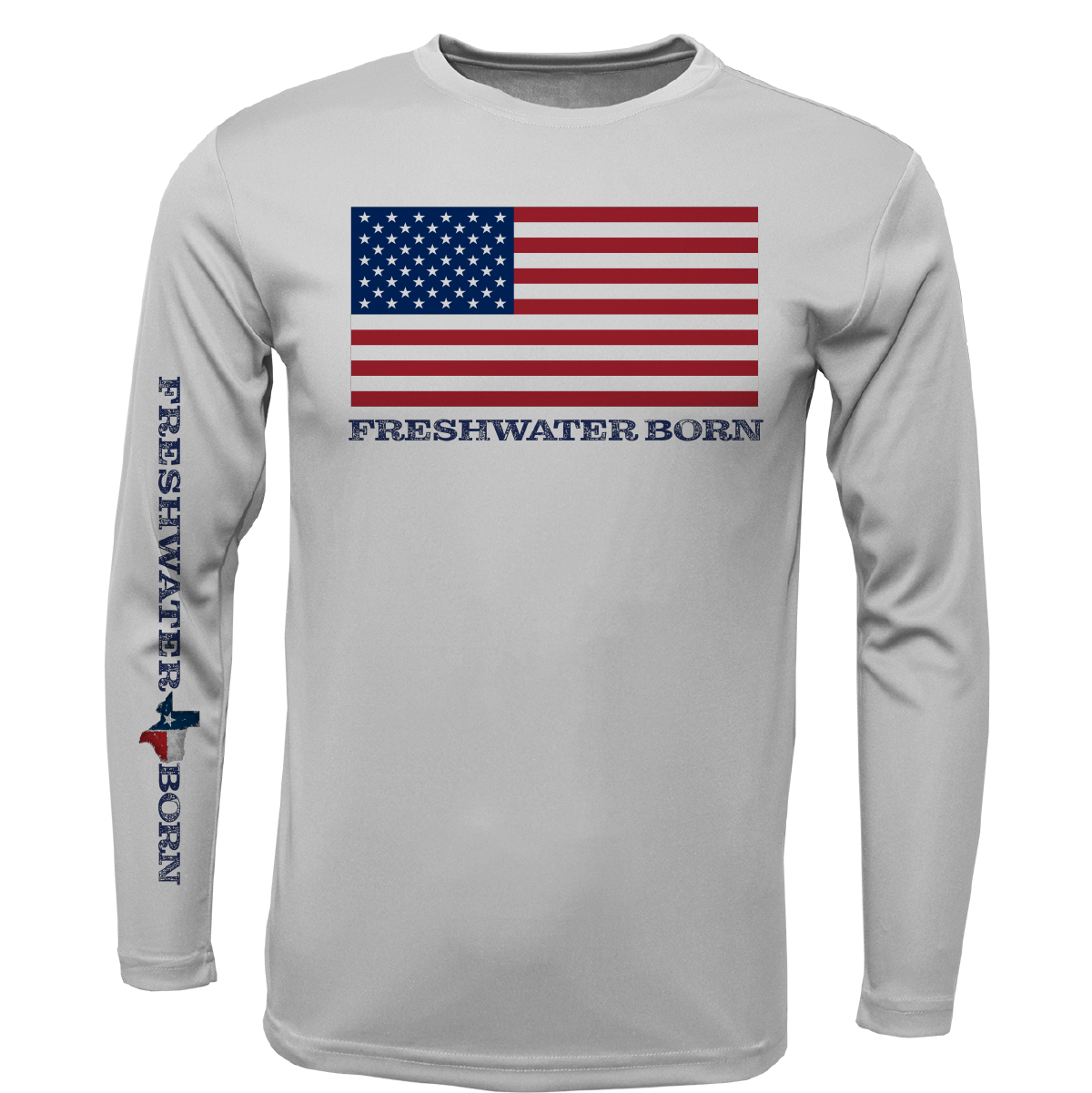 Texas USA Freshwater Born Boy's Long Sleeve UPF 50+ Dry-Fit Shirt