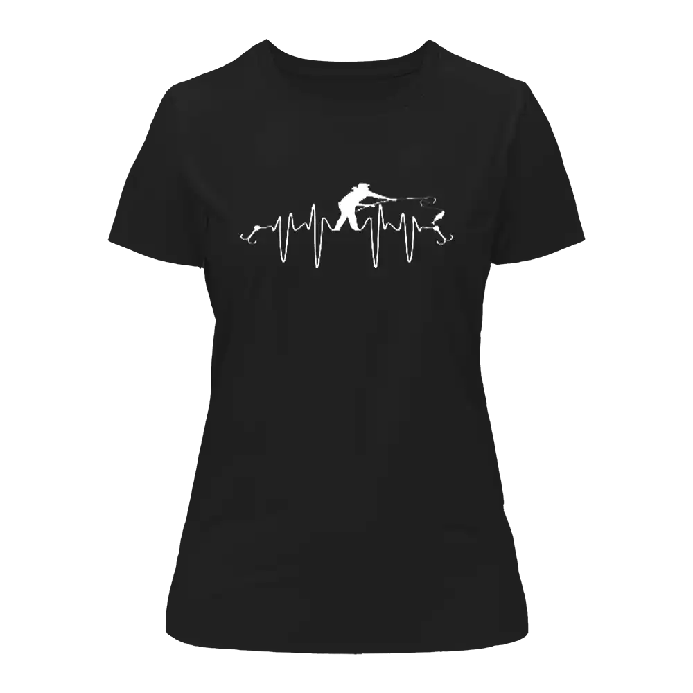 Fishing Heart Beat T-Shirt for Women