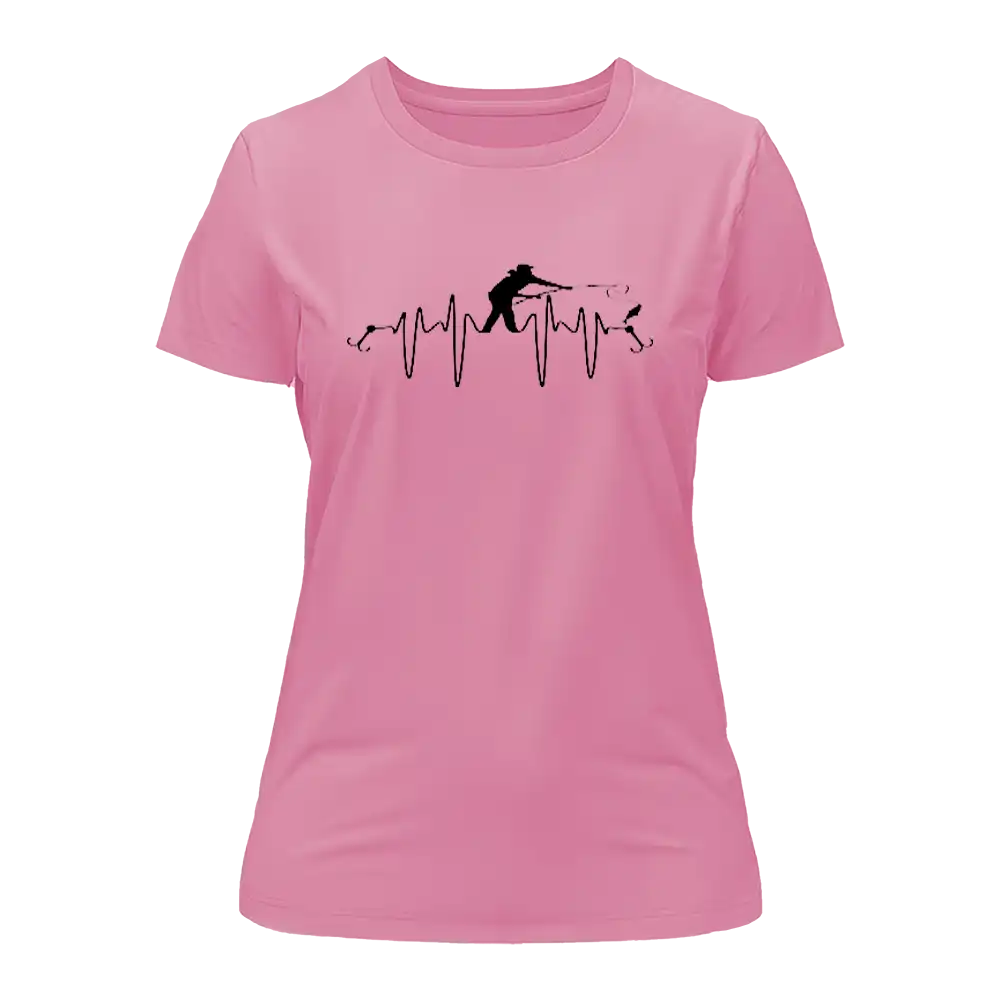 Fishing Heart Beat T-Shirt for Women