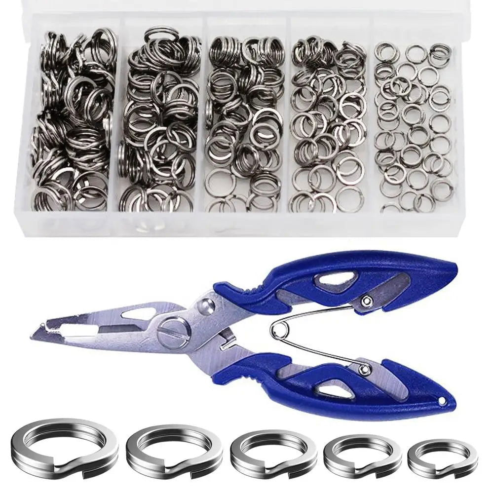 Fishing Split Ring & Pliers Set (201pc) Bobber Bargain