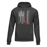 Fishing Rod American Flag Unisex Hoodie