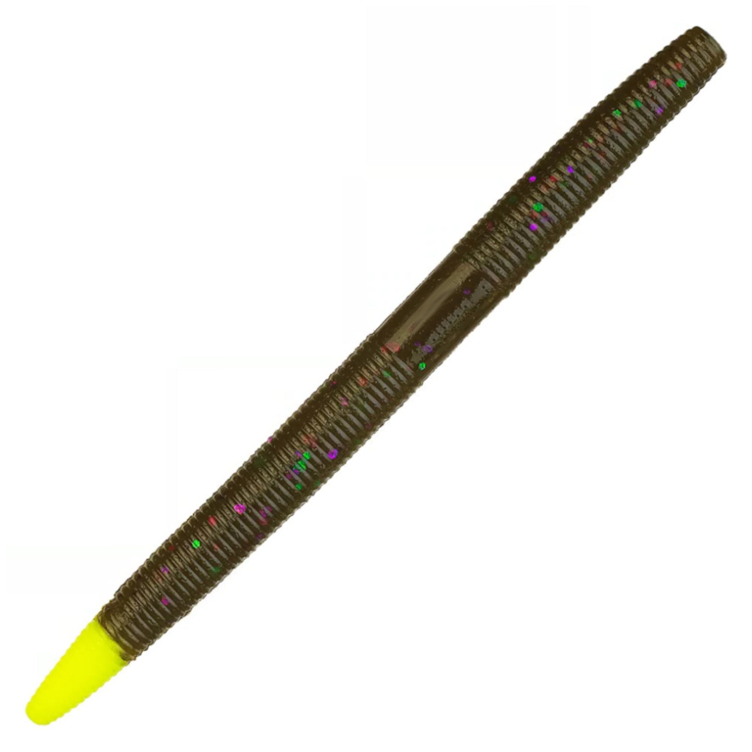 Reaction Tackle Gusanos de plástico blando Wacky Worms de 5.5 pulgadas (paquete de 24)