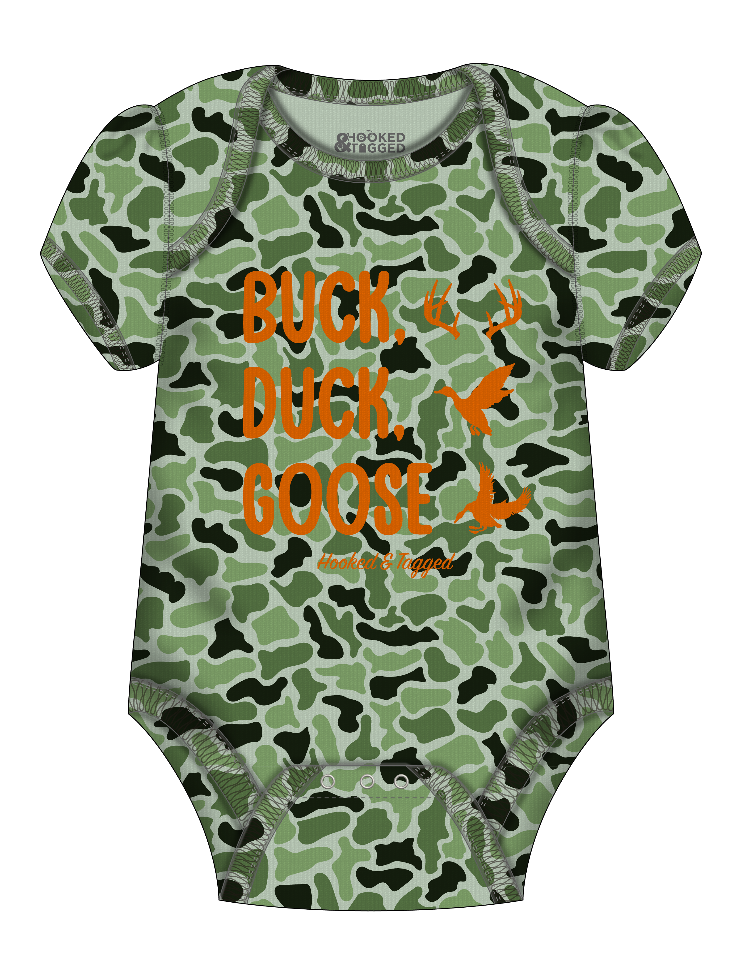 Buck, Duck, Goose Onesie
