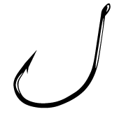 Gamakatsu Drop Shot Hook (Black) Bobber Bargain