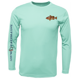Grouper on Chest Long Sleeve UPF 50+ Dry-Fit Shirt