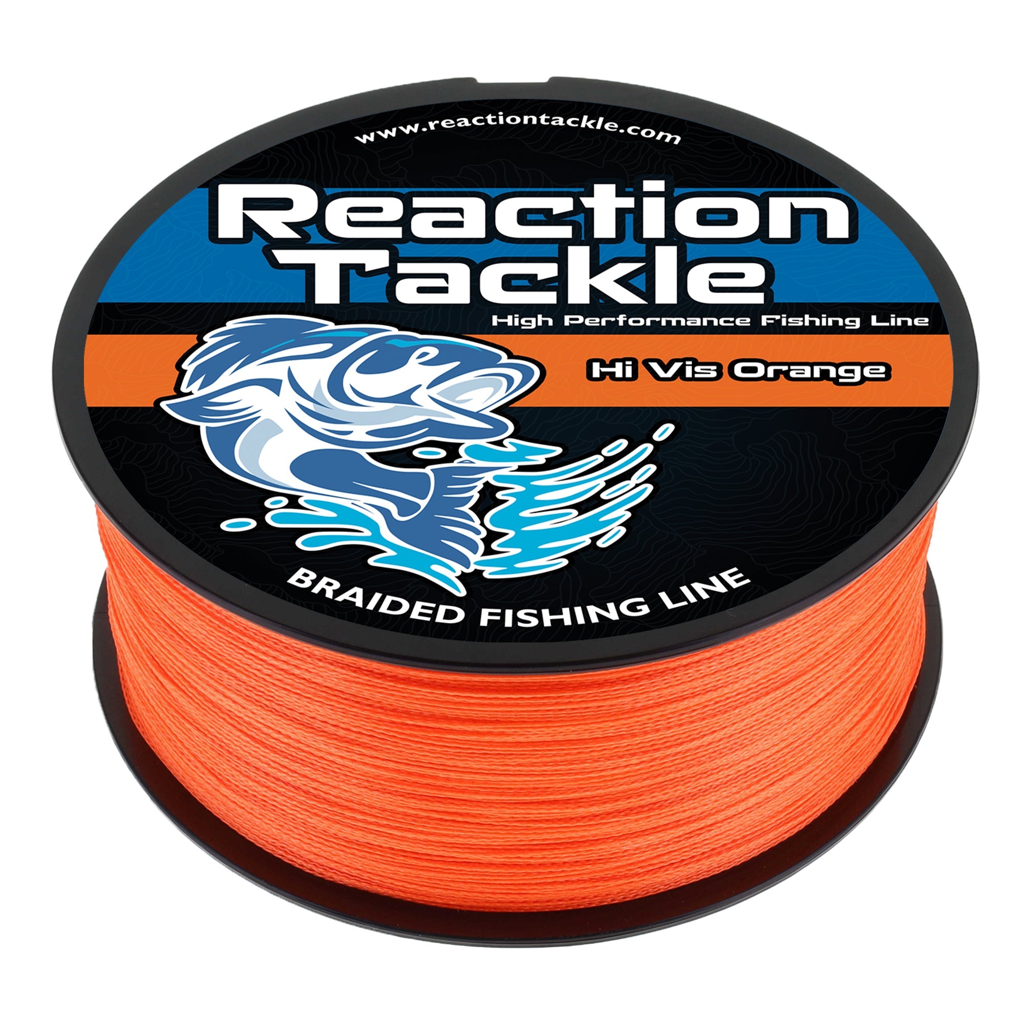 Línea de pesca trenzada Reaction Tackle - Naranja de alta visibilidad