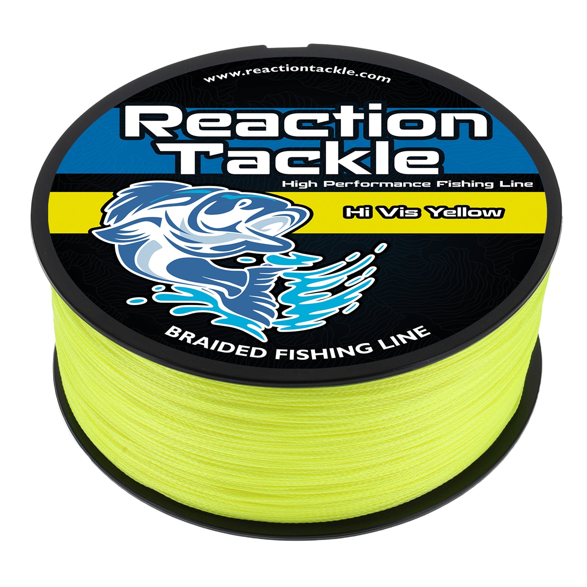 Línea de pesca trenzada Reaction Tackle - Amarillo de alta visibilidad