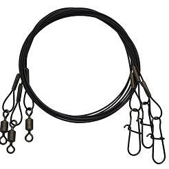 HT Black Wire Leaders (3pk, 30lb) Bobber Bargain