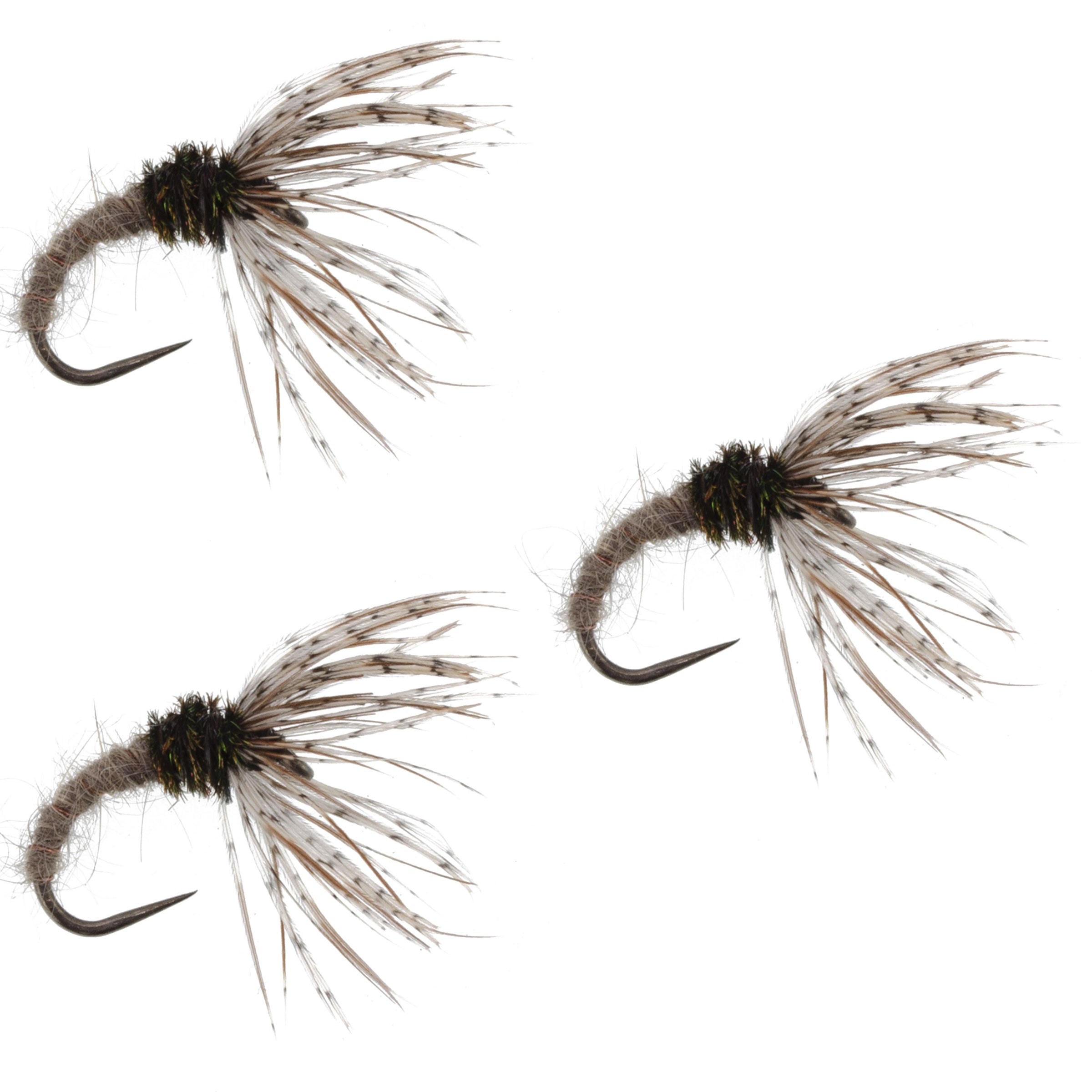 3 unidades de Sakasa Kebari de oreja de liebre - Moscas Tenkara - Tamaño 10