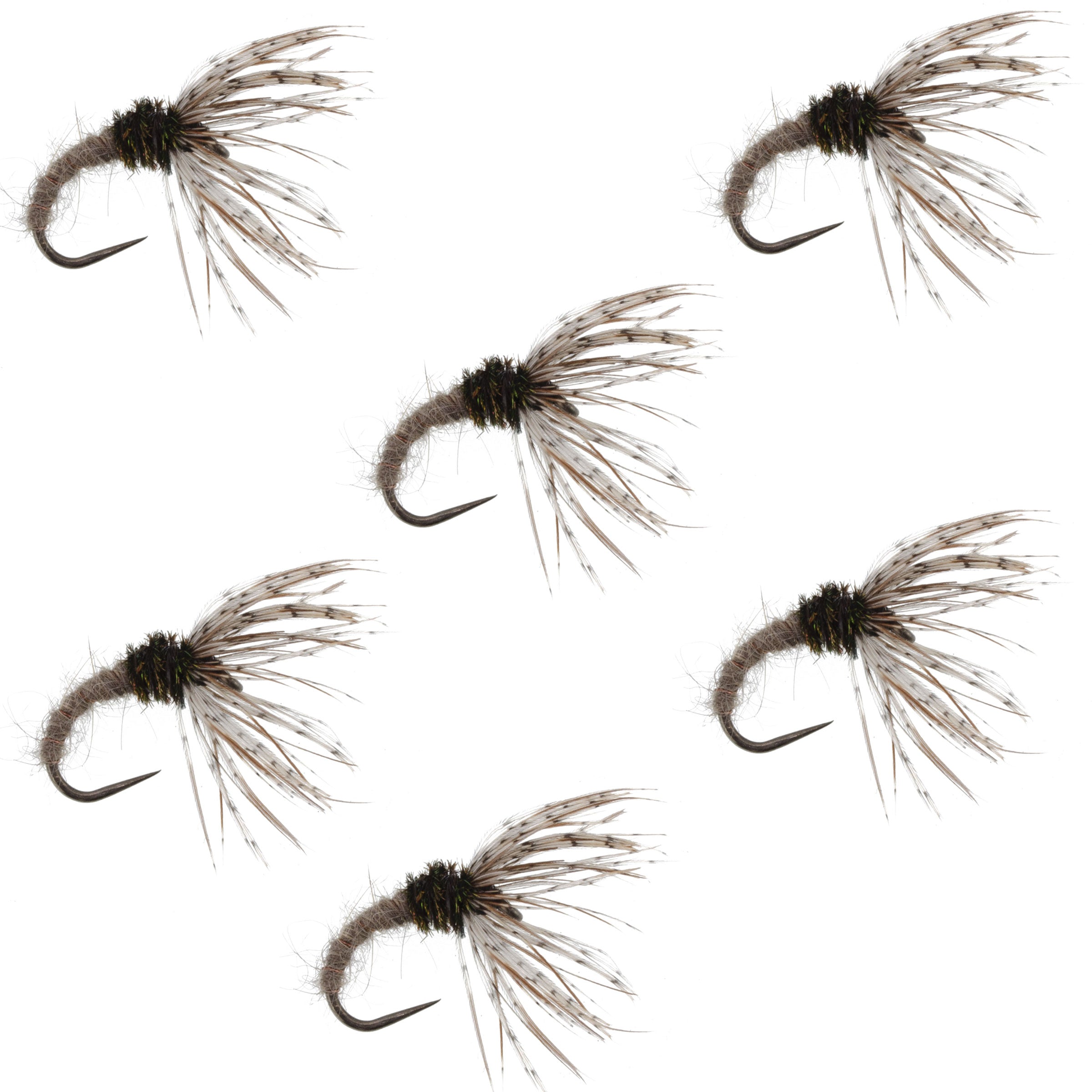 Hares Ear Sakasa Kebari - 6 Moscas Tenkara - Tamaño 10