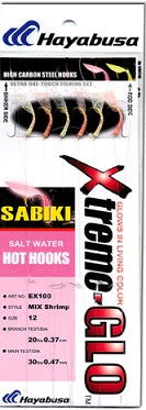 Hayabusa Sabiki Rig (Mix Shrimp, Glow, 6-Hook) Bobber Bargain