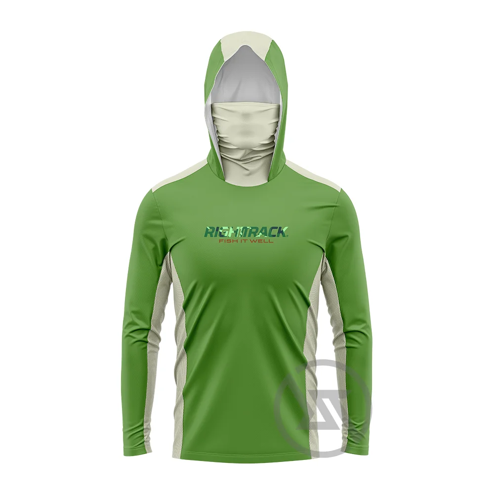 Hot RT Fishing Hoodie Shirts with Mask Long Sleeve Sweatshirt UPF50+ Sun Protection Hiking Camping Bobber Bargain