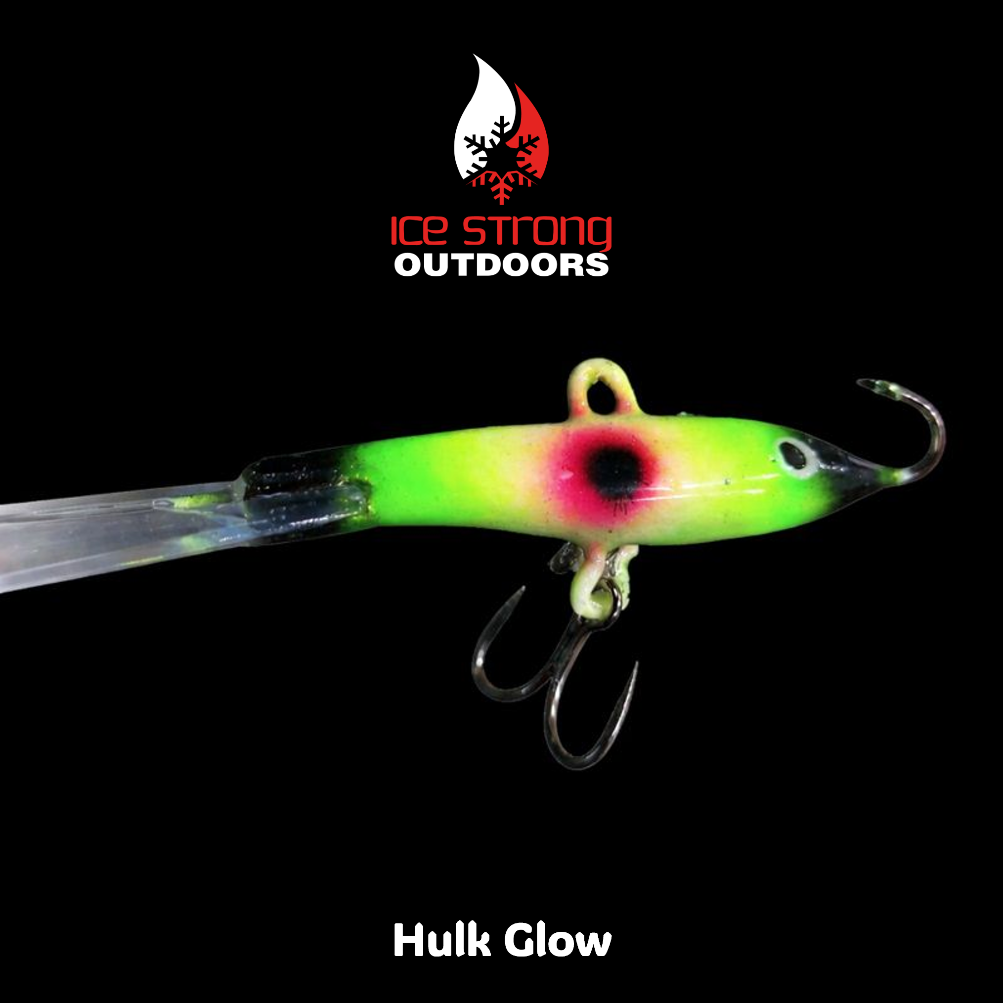 Ice Strong Outdoors - Turluttes personnalisées luminescentes Glow Bay Jiggers - 3/8 oz et 1/2 oz