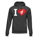I Love Snowboarding Adult Fleece Hooded Sweatshirt
