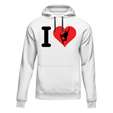 I Love Snowboarding Adult Fleece Hooded Sweatshirt