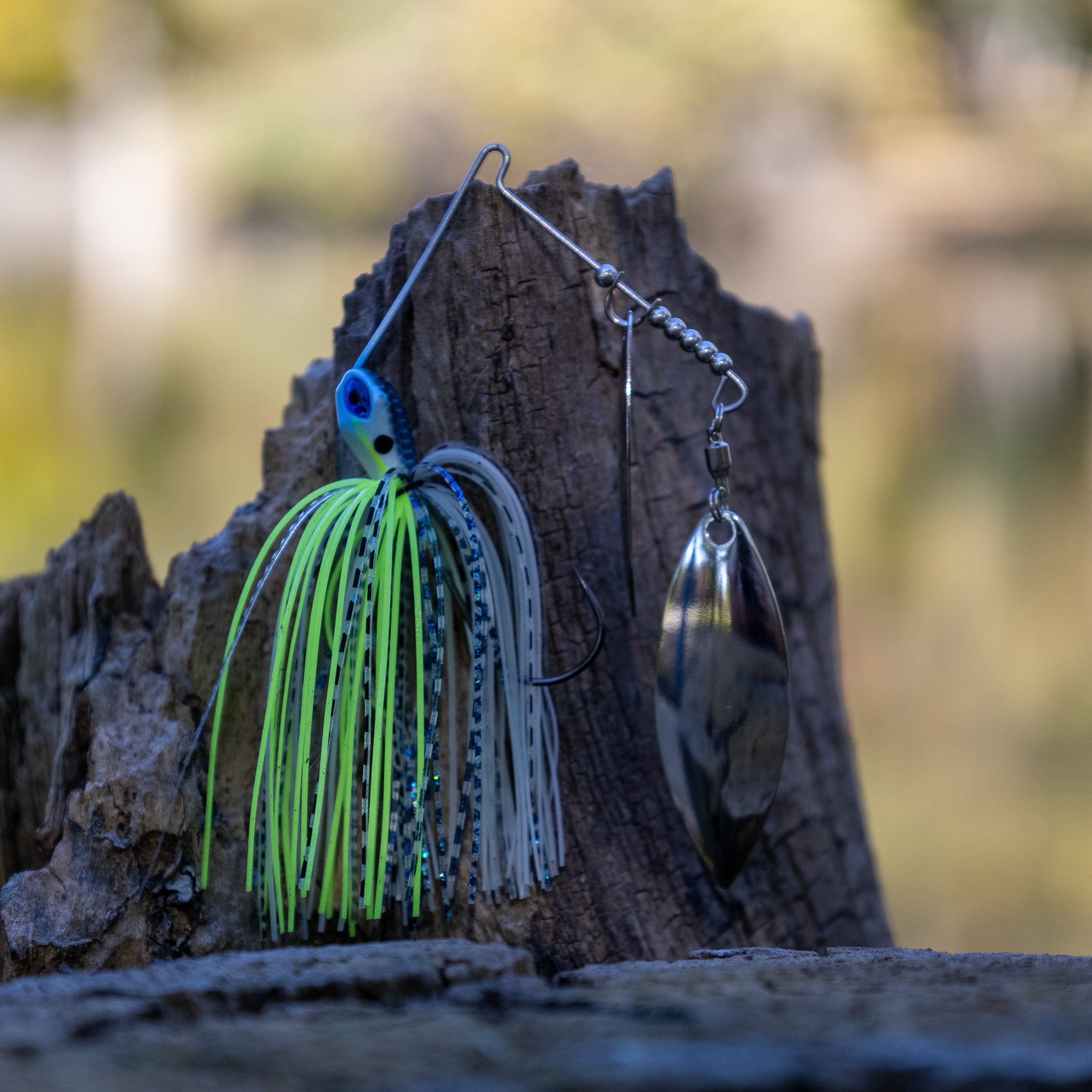 Jigs de spinnerbait de tungsteno Reaction Tackle (paquete de 2), hoja de doble sauce - Nuevos