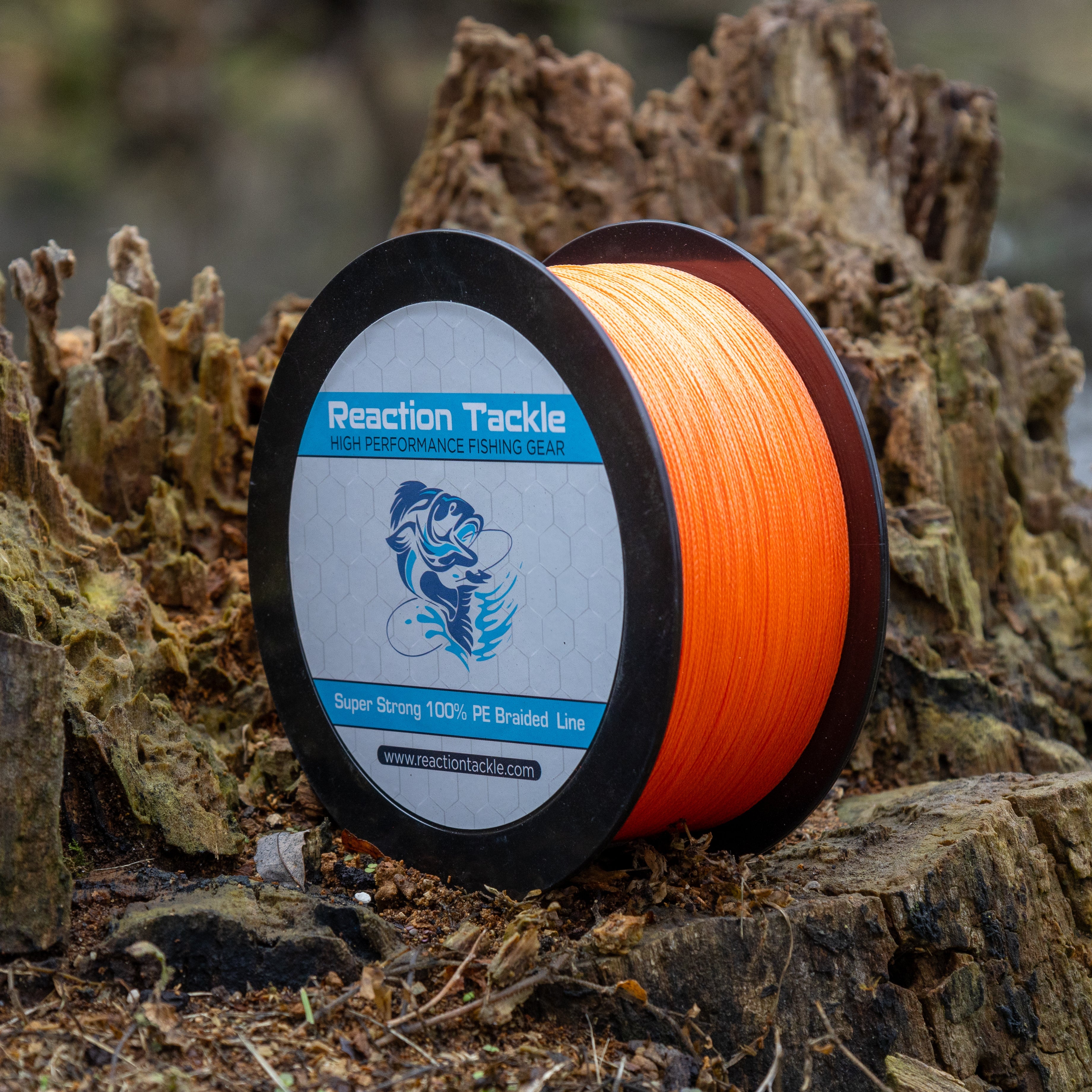 Línea de pesca trenzada Reaction Tackle - Naranja de alta visibilidad