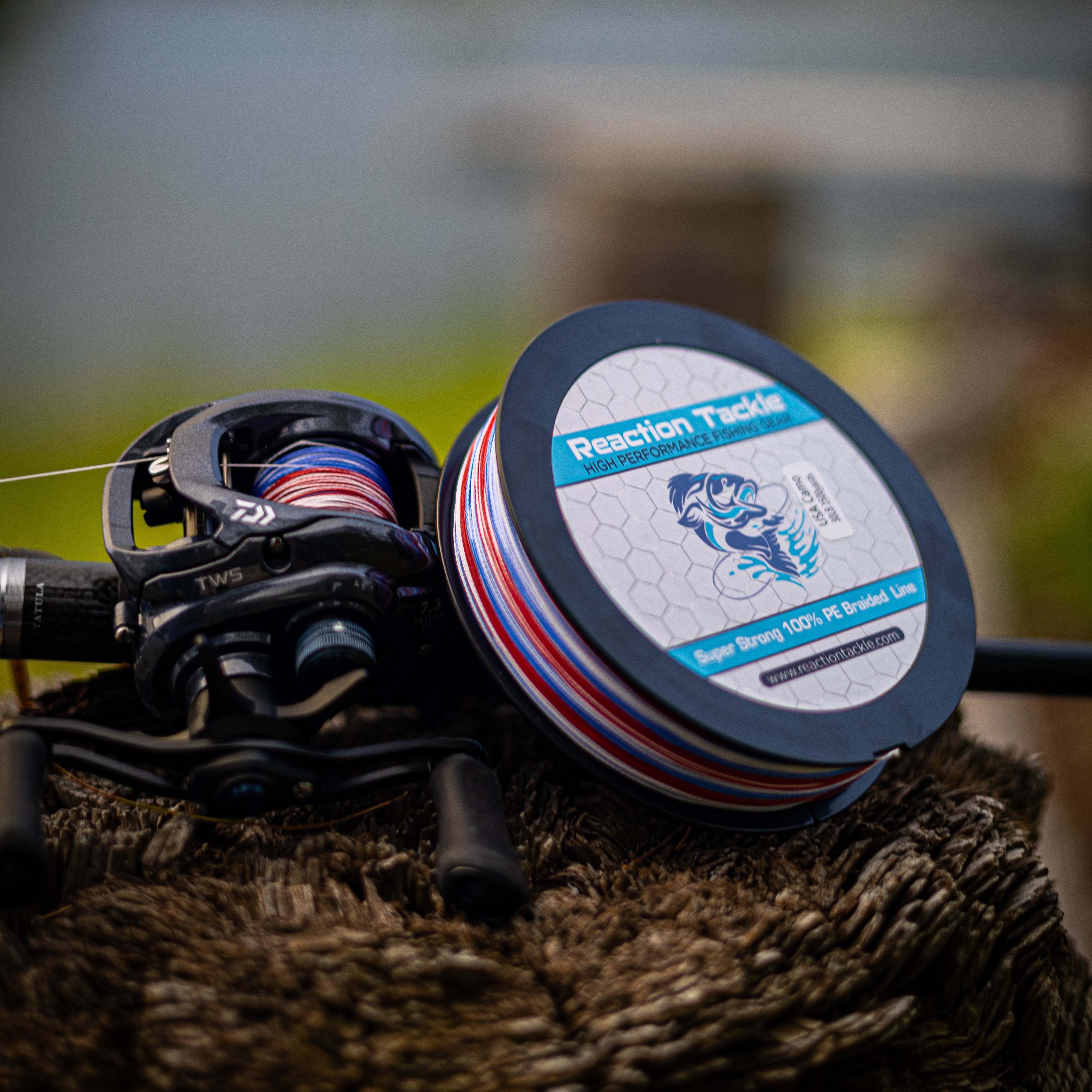 Línea de pesca trenzada Reaction Tackle - Camuflaje de EE. UU.