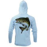Michigan Freshwater Born Smallmouth Bass Men's Long Sleeve UPF 50+ Dry-Fit Hoodie