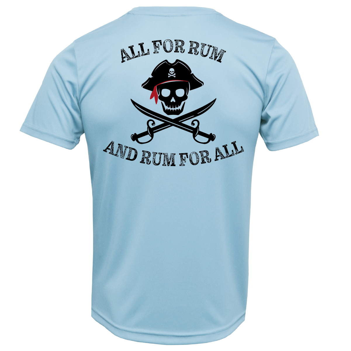 Key West, FL "All For Rum and Rum For All" Men's Short Sleeve UPF 50+ Dry-Fit Shirt