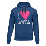 I Love Camping Adult Fleece Hooded Sweatshirt