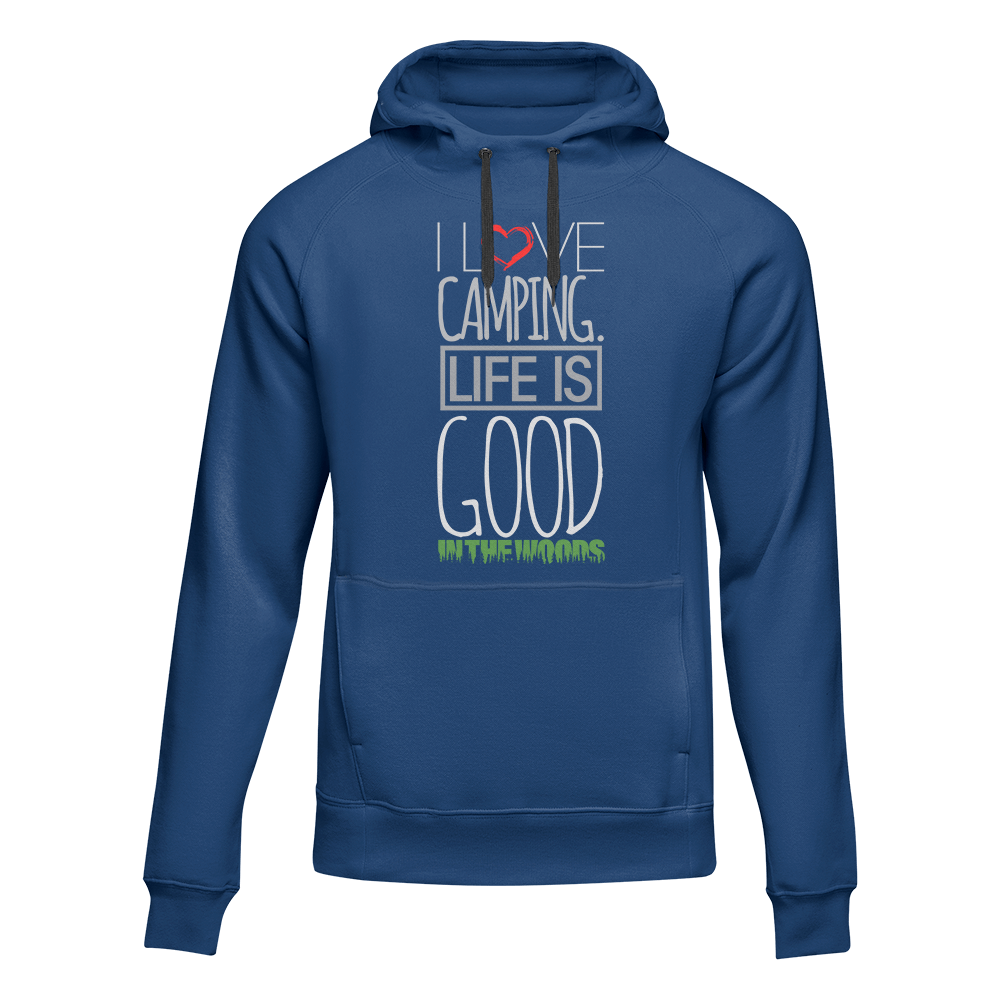 I Love Camping In The Woods Adult Fleece Hooded Sweatshirt