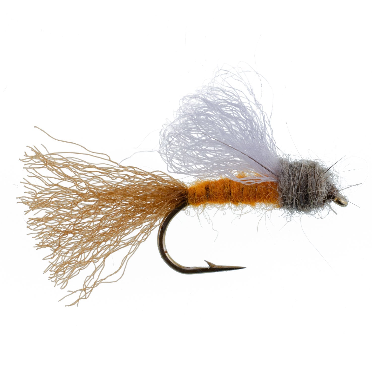 Orange Iris October Caddis Emerger Caddis Mouche Sèche à Truite - 12 Mouches Taille d'Hameçon 8