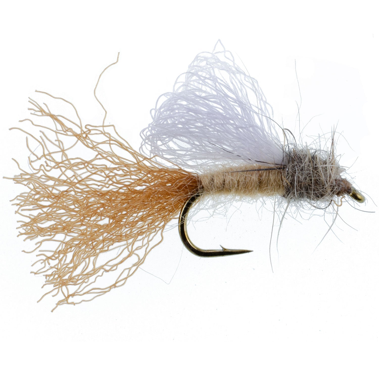 Sedge émergente couleur tan, Sedge sèche pour la truite - 6 mouches, taille d'hameçon 16