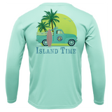 Key West, FL Island Time Men's Long Sleeve UPF 50+ Dry-Fit Shirt