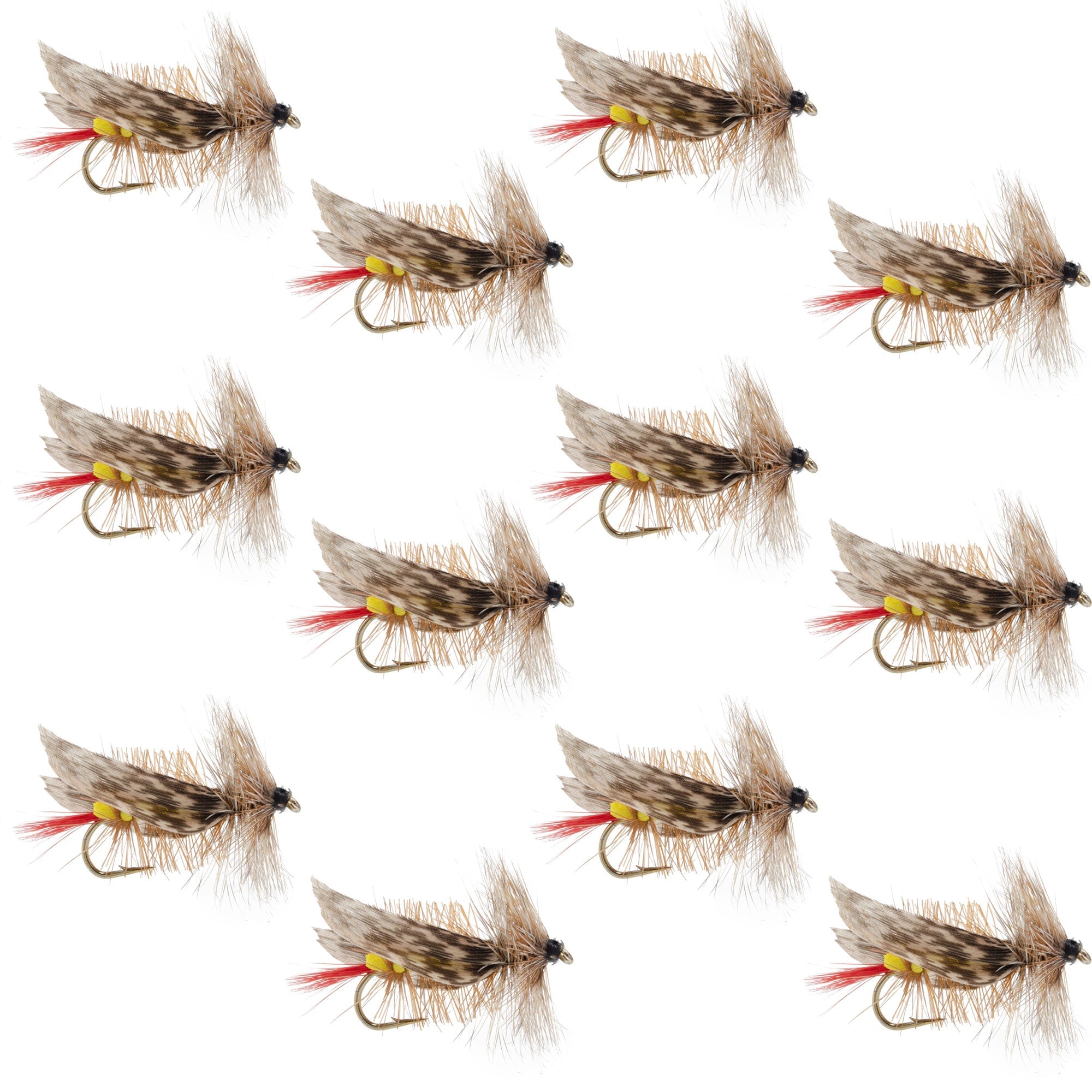 Mouche sauterelle Joe's Hopper Yellow Foam Body - 1 douzaine de mouches Taille d'hameçon 10