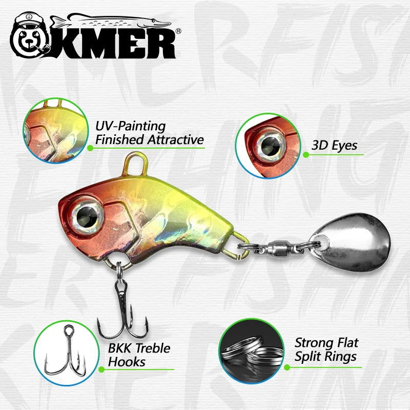 KMER V4 Metal Spinner VIB Lures Bobber Bargain