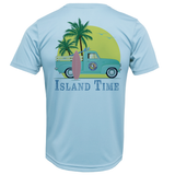 Key West, FL Island Time Men's Short Sleeve UPF 50+ Dry-Fit Shirt