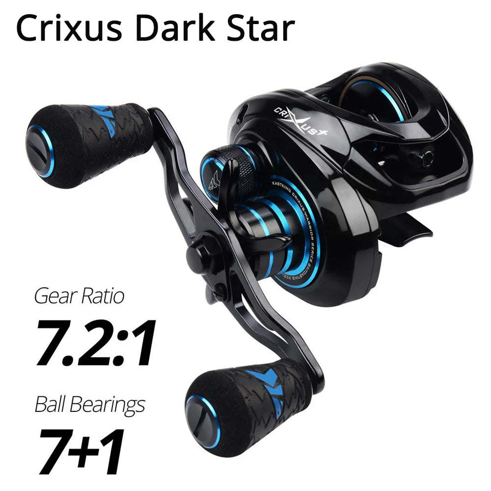 KastKing Crixus 7+1BBs 8KG Max Drag 206g Super Light Weight Baitcasting Reel Magnetic Brake System Freshwater Fishing Coil Bobber Bargain