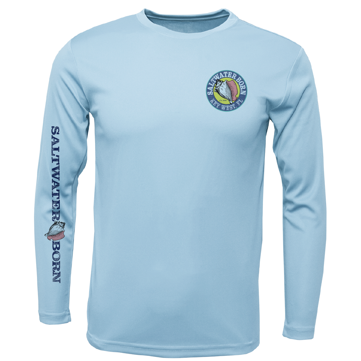 Key West, FL Realistic Lobster Men's Long Sleeve UPF 50+ Dry-Fit Shirt