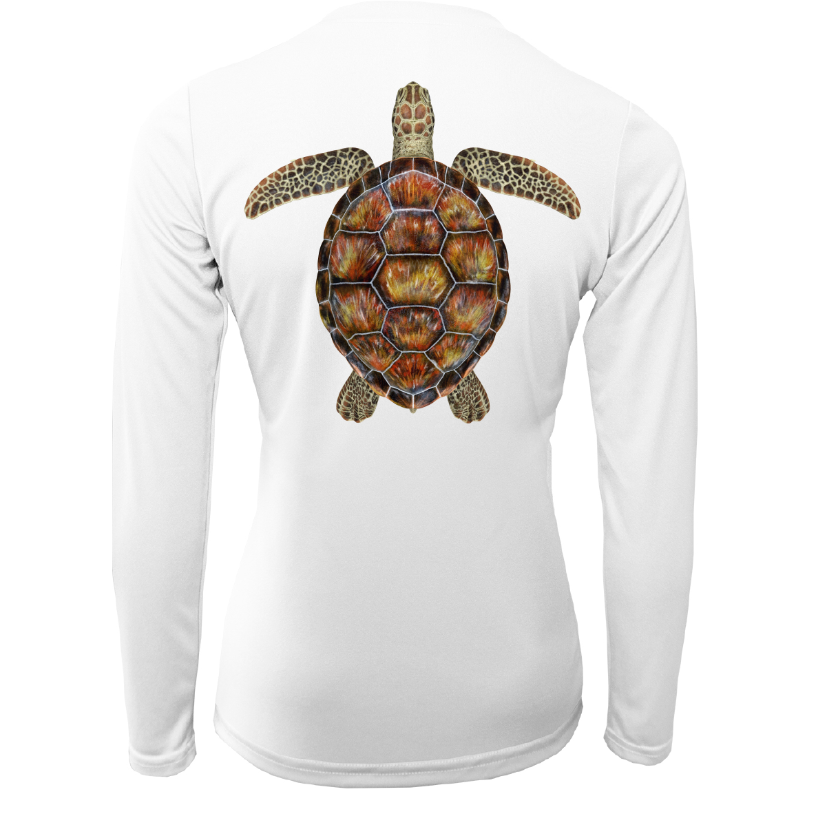 Key West Realistic Turtle Women's Long Sleeve UPF 50+ Dry-Fit Shirt
