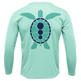 Key West, FL Turtle Men's Long Sleeve UPF 50+ Dry-Fit Shirt