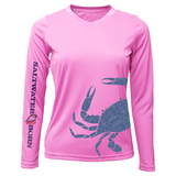 Blue Crab Wrap Women's Long Sleeve UPF 50+ Dry-Fit Shirt