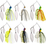 Jigs de spinnerbait de plomo Reaction Tackle - Paquete de 3, hoja de doble sauce - Nuevos