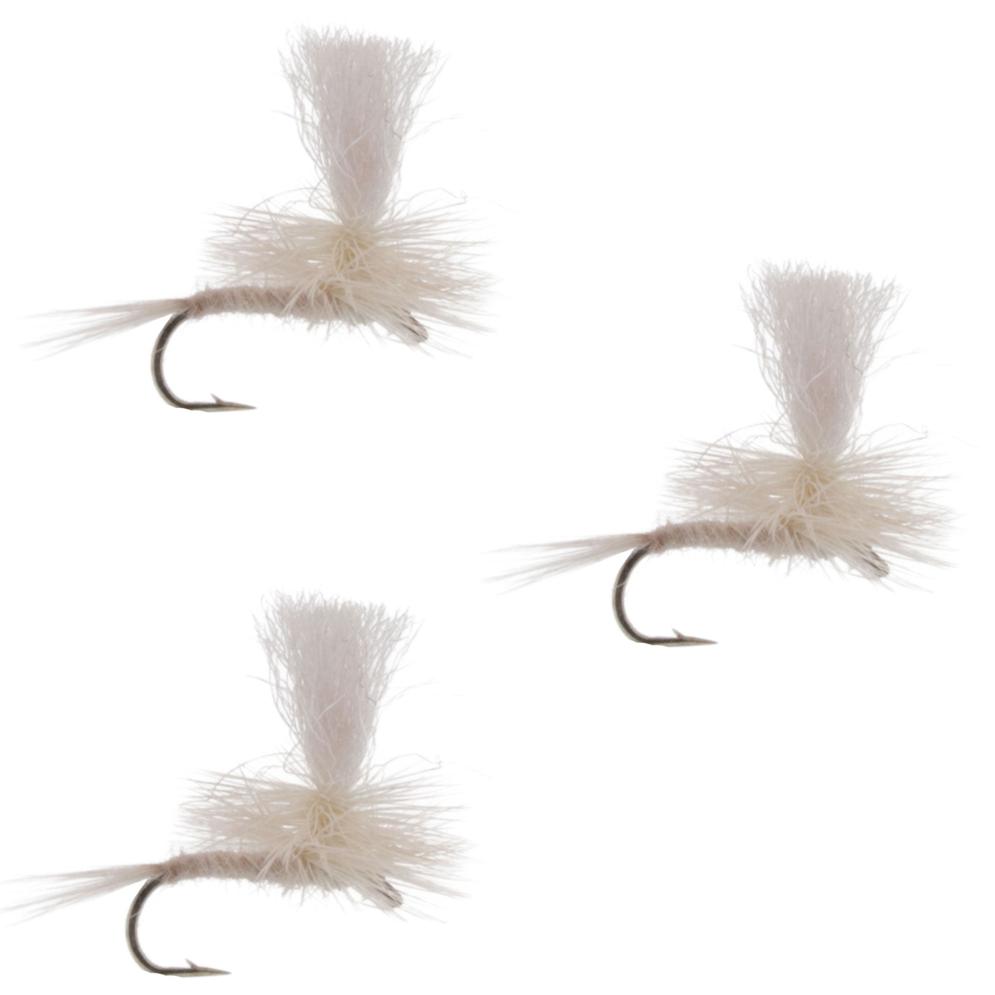 Paquete de 3 moscas secas para pesca de trucha Parachute Light Cahill Classic - Tamaño de anzuelo 14