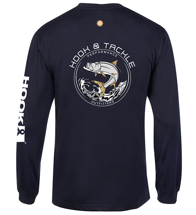 Camiseta de pesca de manga larga con protección UV para hombre Tarpon Leap Thrust