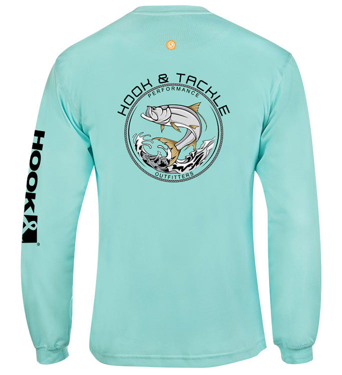 Camiseta de pesca de manga larga con protección UV para hombre Tarpon Leap Thrust
