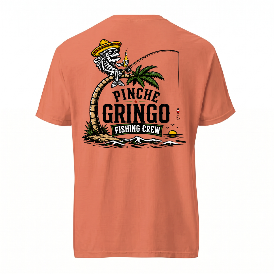 Pinche Gringo Fishing Crew Palm Tree Shirt