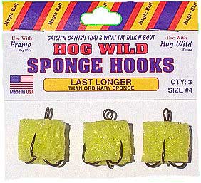 Magic Bait Hog Wild Sponge Hooks 3ct Bobber Bargain